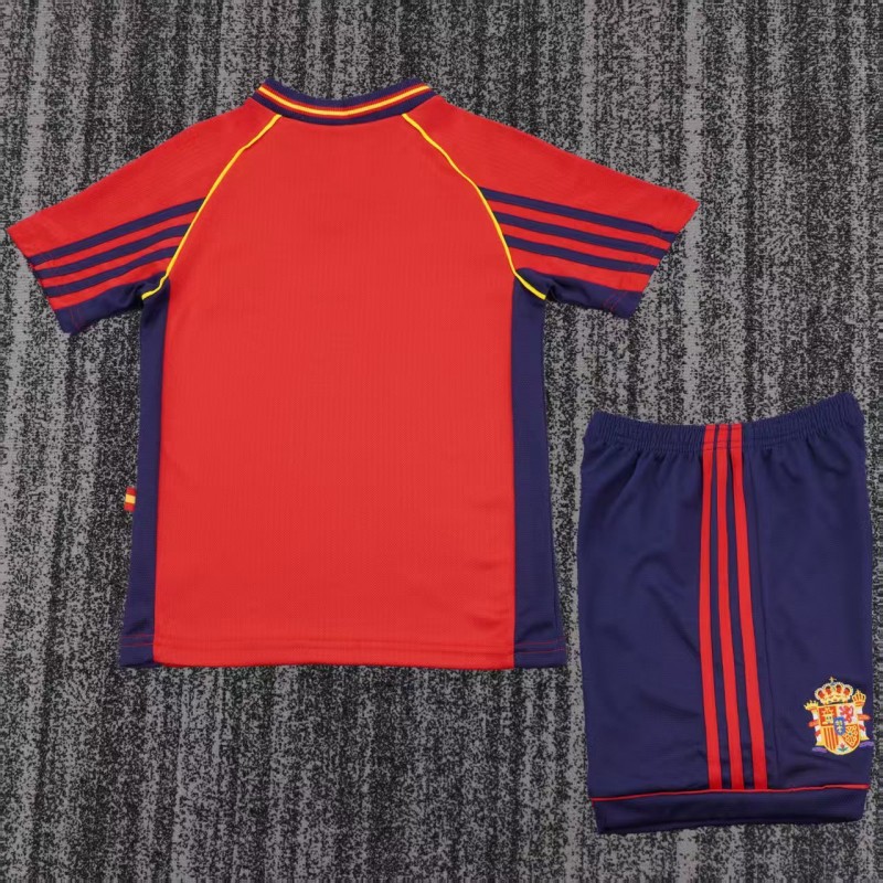 Retro Kids 1998 Spain Home Jersey