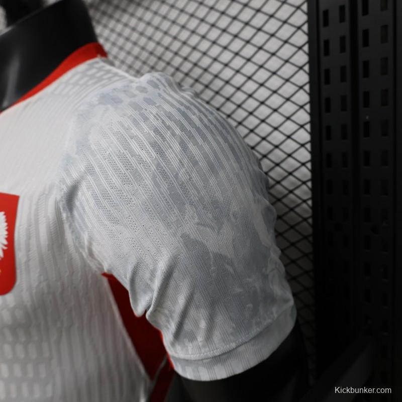 Player Version 2026 Poland Home White  Jersey