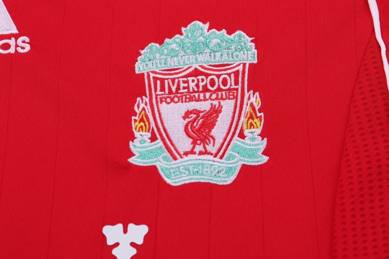 Retro Kids 06/08 Liverpool Red Home Jersey