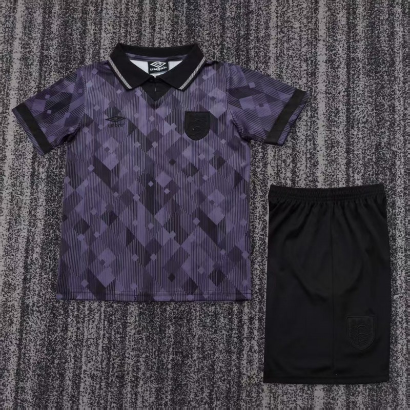 Retro Kids 1990  England Black Jersey