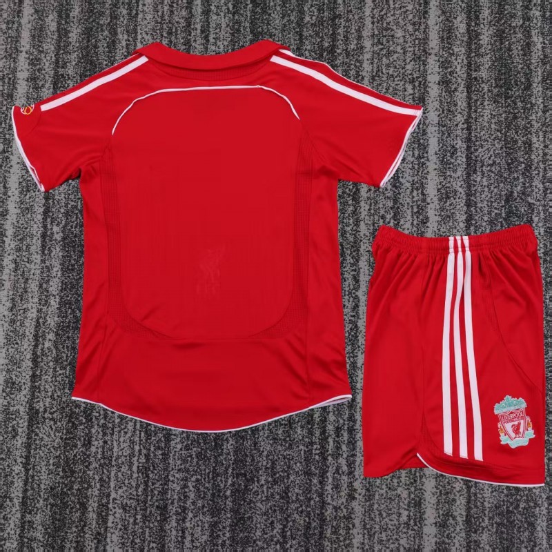 Retro Kids 06/08 Liverpool Red Home Jersey