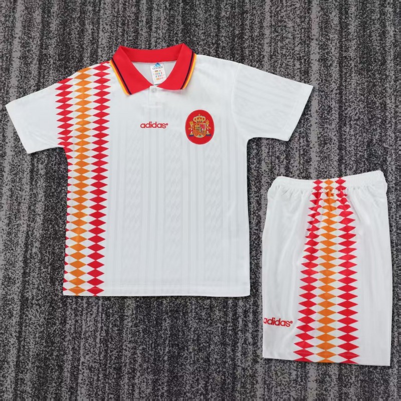 Retro Kids 1994 Spain Away Jersey