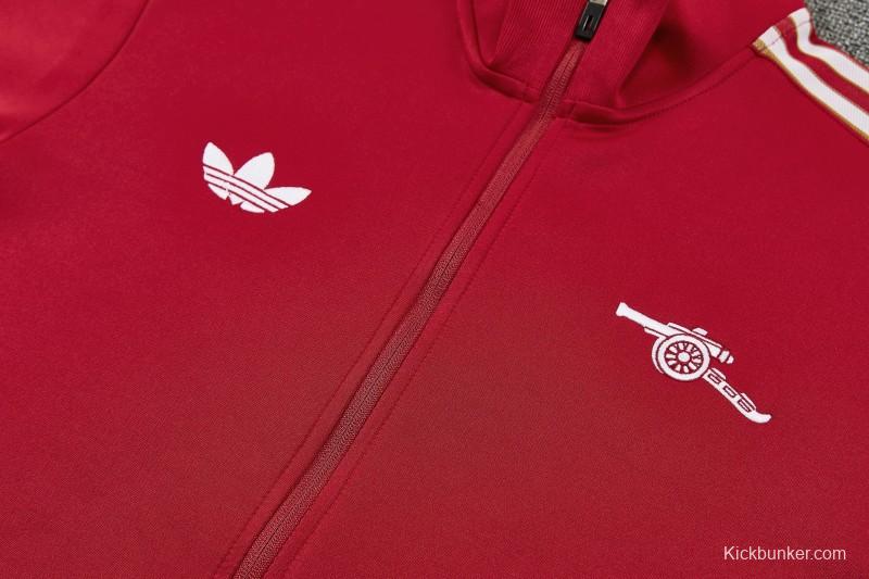 26/27 Arsenal Red Full Zipper Jacket Tracksuit + Long Pants