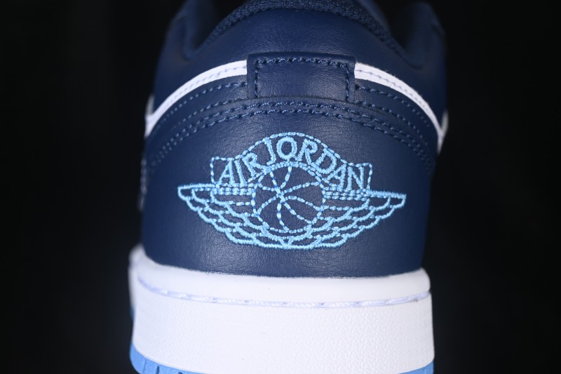 Nike Air Jordan 1 Low Retro Basketball Shoes with Classic White and Blue Colorway - 553558-404