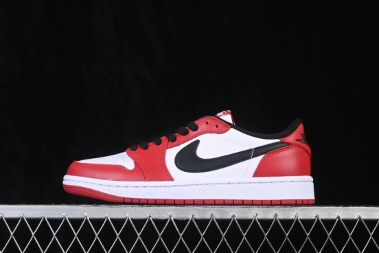 Nike Air Jordan 1 Low OG Retro Basketball Shoes with Classic White Red Black Colorway - HQ6998-600