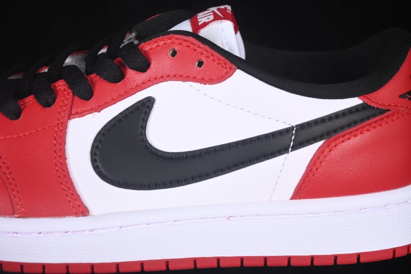 Nike Air Jordan 1 Low OG Retro Basketball Shoes with Classic White Red Black Colorway - HQ6998-600