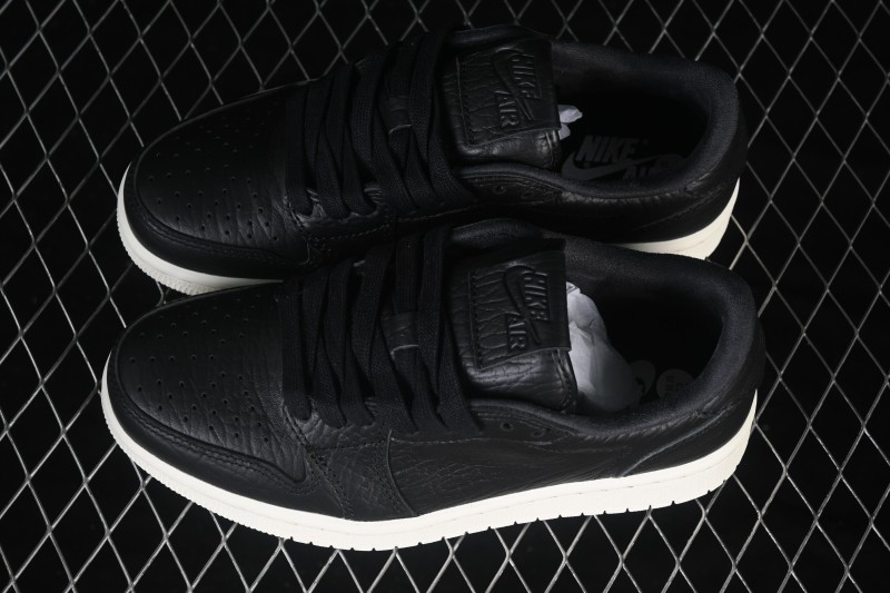 Nike Air Jordan 1 Low Black Sail Retro Basketball Shoes - 848775-005
