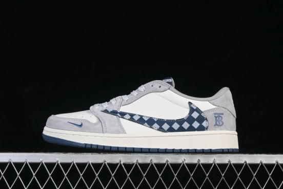 Nike Air Jordan 1 Low Checkerboard Custom Retro Basketball Shoes - LD2028-076