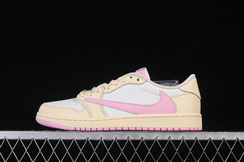 Nike Travis Scott x Air Jordan 1 Low OG AJ1 Low-Top Sneakers with Reverse Swoosh Design - IQ7604-100