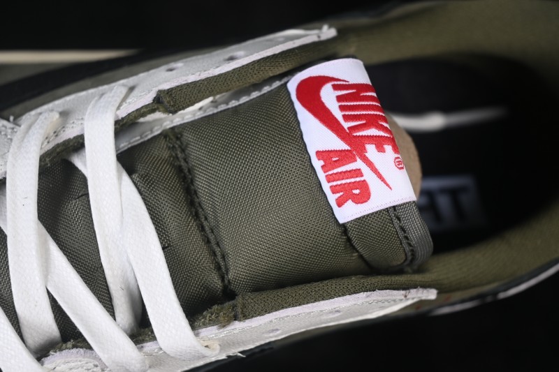 Nike Air Jordan 1 Low OG Travis Scott Reverse Swoosh Premium Leather Sneakers - DM7866-200