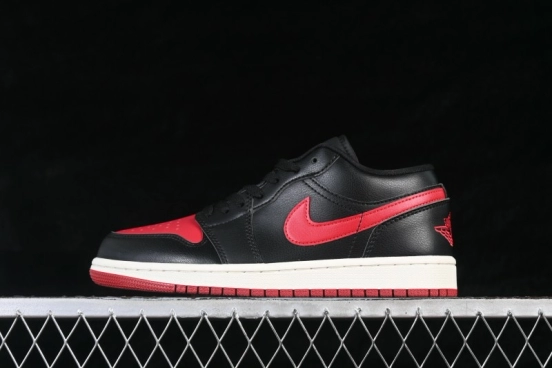 Nike Air Jordan 1 Low Retro Basketball Shoes with Classic Black and Red Colorway - DC0774-061