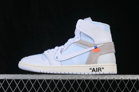 Nike Air Jordan 1 Retro High OG Off-White Collaboration Basketball Shoes - AA3834-100