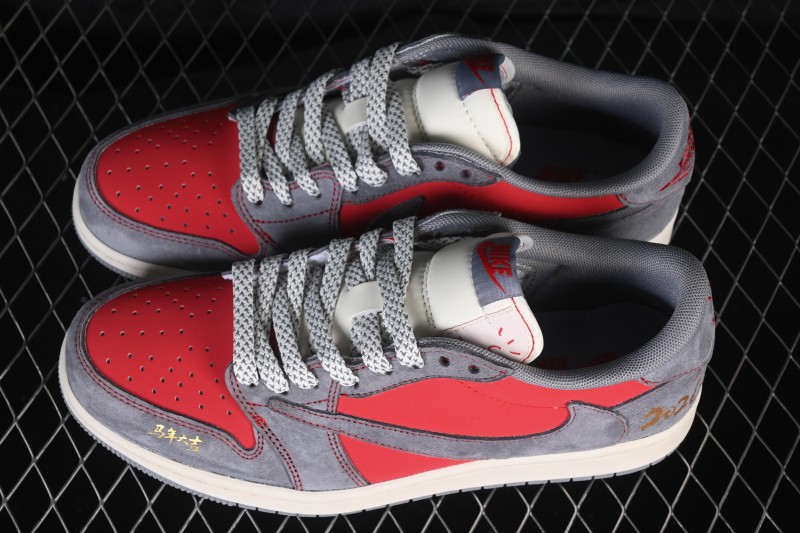 Travis Scott x Fragment Design x Air Jordan 1 Low OG SP Casual Basketball Lifestyle Shoes - JJ2508-105