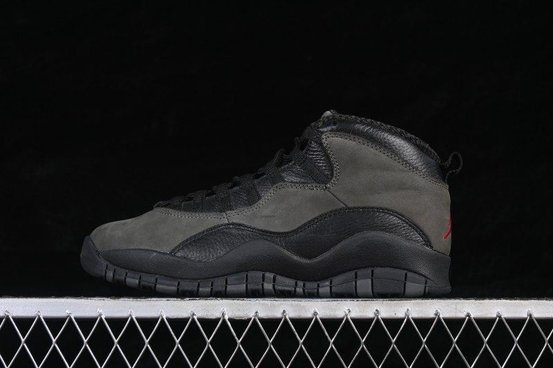 Nike Air Jordan 10 Retro Shadow Basketball Shoes with Premium Leather Upper - HJ6779-001