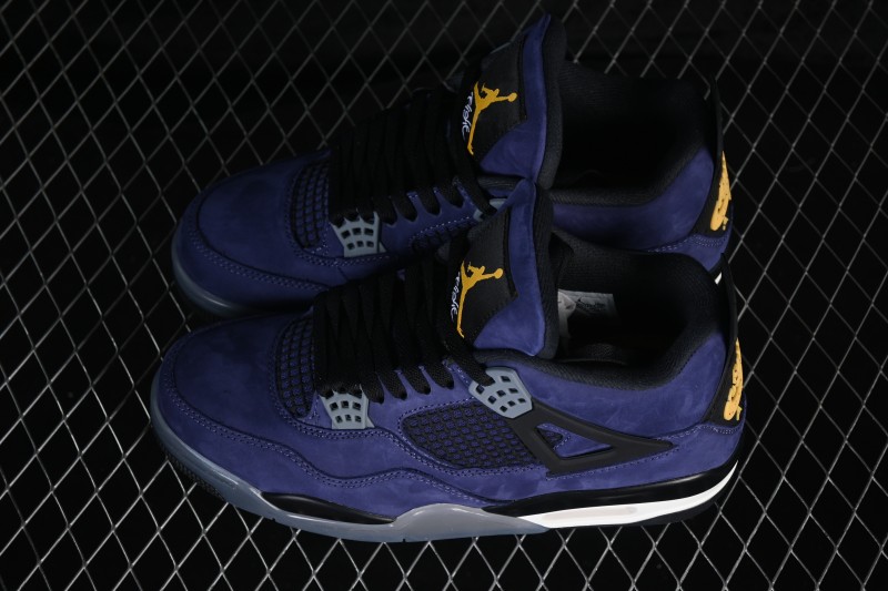 Jordan Air Jordan 4 Retro Lakers Sneakers with Premium Leather Upper - FV5029-500