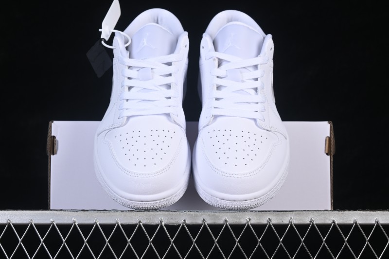 Nike Air Jordan 1 Low Classic White Casual Sneakers for Men - DV0990-111