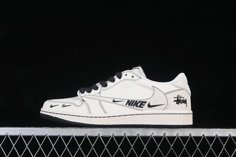Nike Air Jordan 1 Low Stussy联名高端定制低帮复古篮球鞋 - HH7518-092