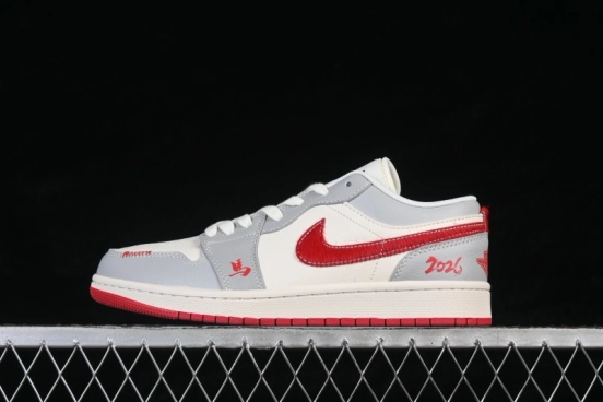 Nike Air Jordan 1 Low Year of the Horse Limited Edition Red Pony Premium Custom Low-Top Retro Basketball Shoes - MZ9588-841