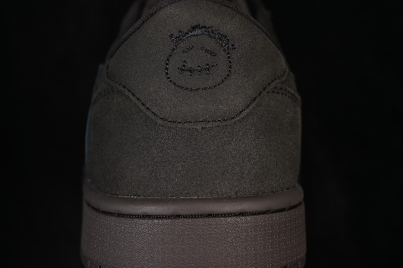 Nike Air Jordan 1 Low OG Travis Scott Reverse Swoosh Premium Leather Sneakers - DM7866-202