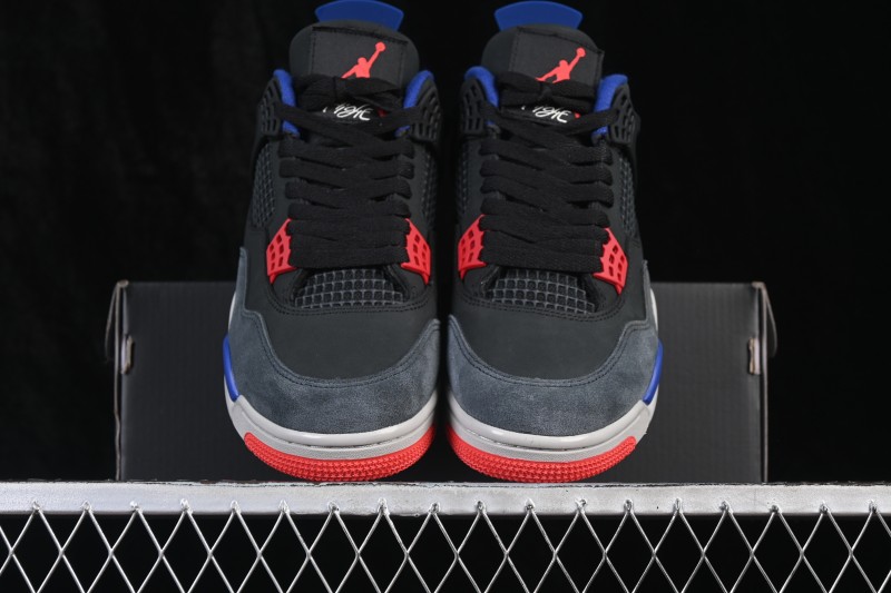 Nike Air Jordan 4 Retro Running Shoes with Military Blue and Neutral Grey Accents - FV5029-003