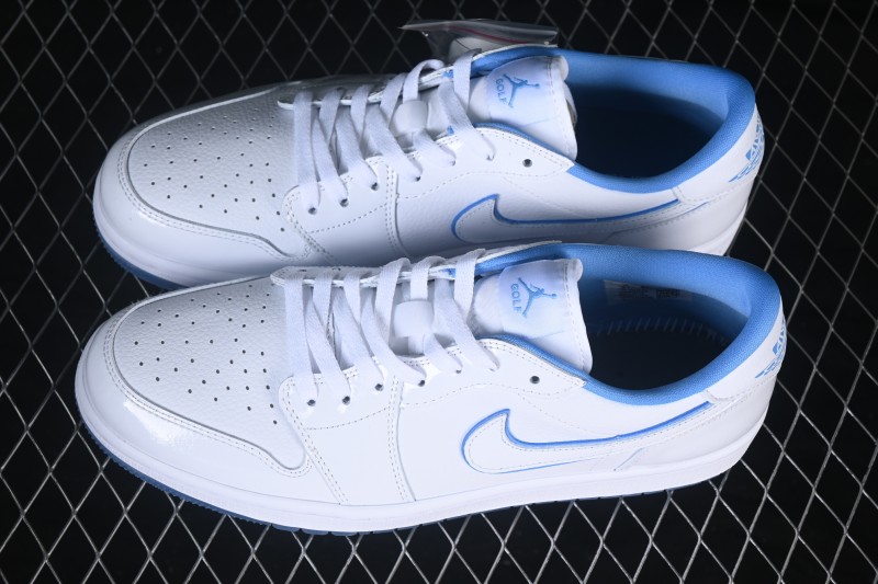Nike Air Jordan 1 Low AJ1 Basketball Shoes with Patent Leather White and Blue Retro Style - DD9315-118