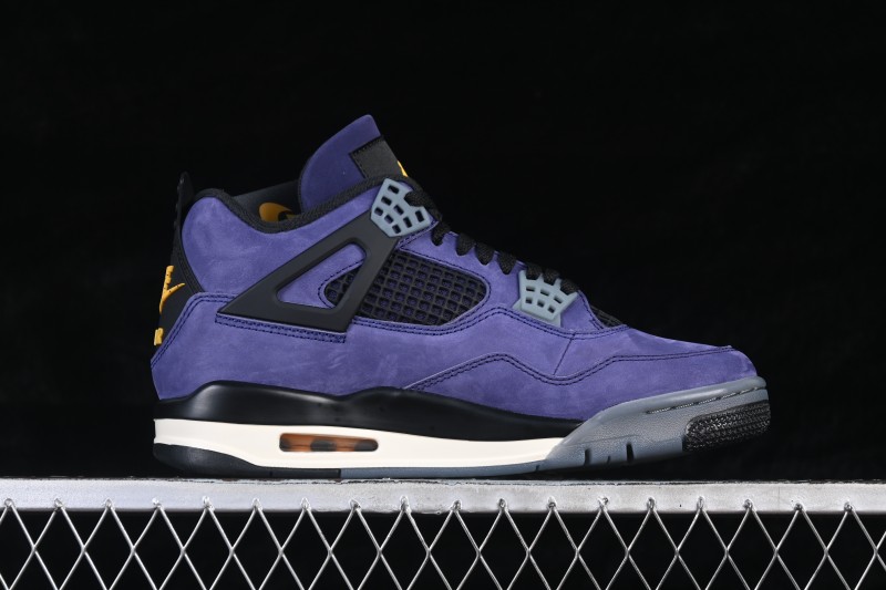 Nike Air Jordan 4 Retro OG 'Lakers' Basketball Shoes with Premium Leather and Iconic Design - FV5029-500