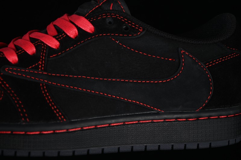 Nike Travis Scott Air Jordan 1 Low OG Retro Basketball Shoes with Reverse Swoosh - DM7866-003