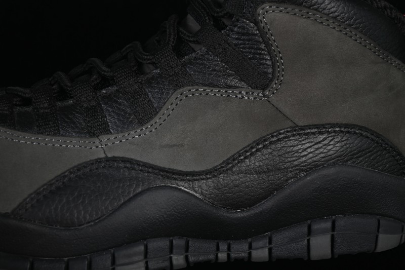 Nike Air Jordan 10 Retro Shadow Basketball Shoes with Premium Leather Upper - HJ6779-001