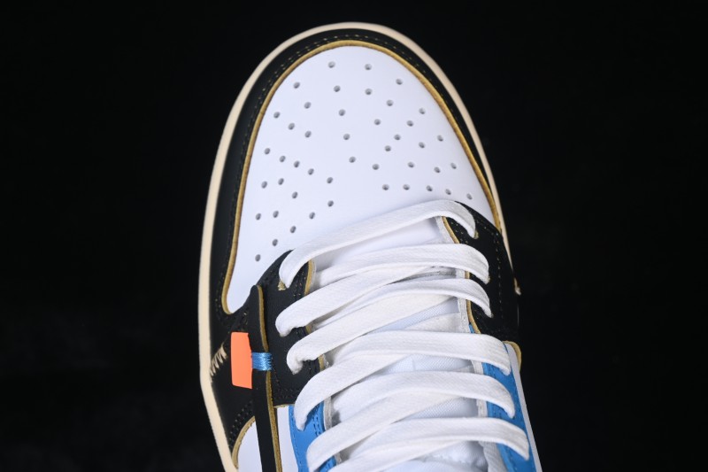 Nike Travis Scott x Air Jordan 1 Low OG Sneakers with Reverse Swoosh Design - XZ6868-006