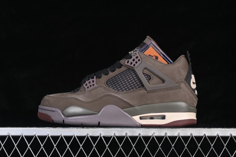 A Ma Maniere x Nike Air Jordan 4 Retro 'Dark Mocha' Premium Lifestyle Sneakers - IF3102-200