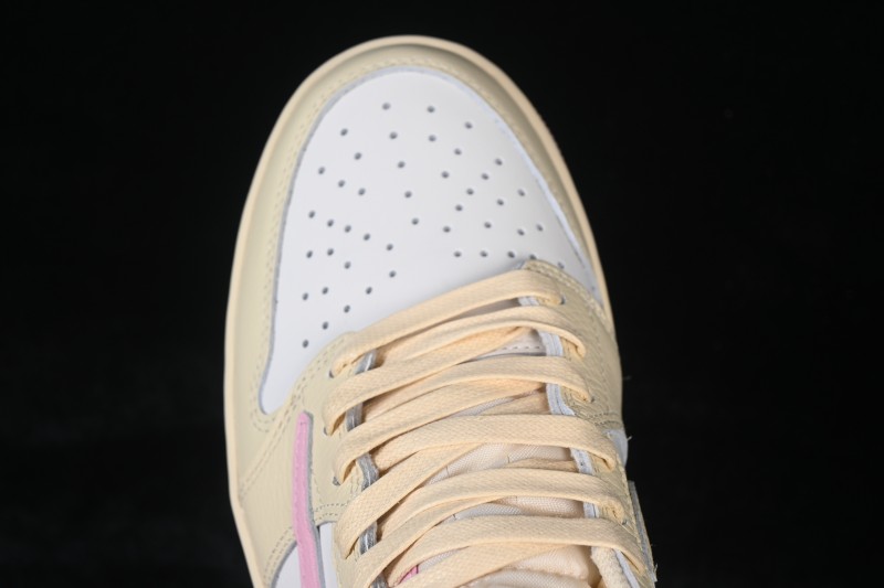 Nike Travis Scott x Air Jordan 1 Low OG Retro Basketball Shoes with Reverse Swoosh - IQ7604-100