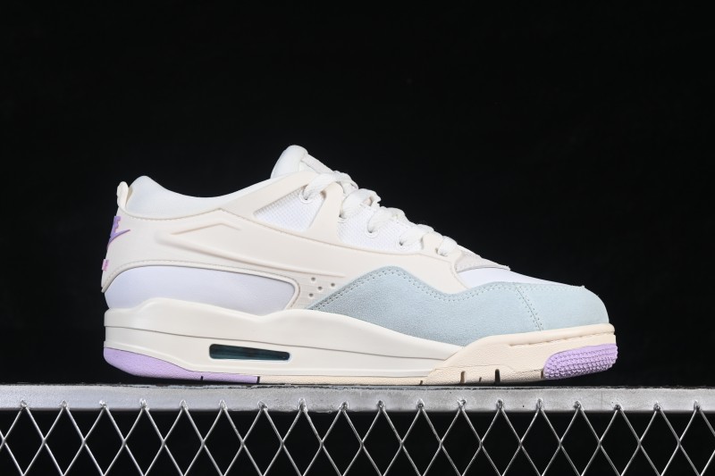 Nike Air Jordan 4 Remastered AJ4 Retro Trainers with Mixed Textile, Leather and Suede Upper - IB7408-133