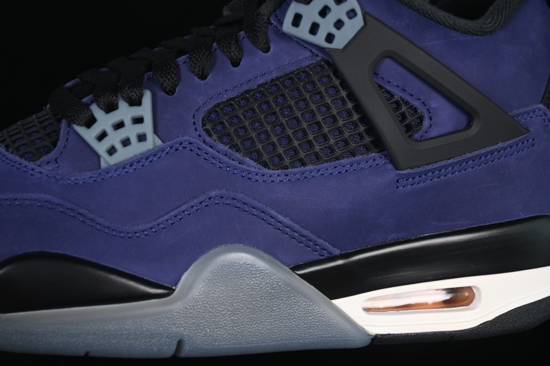 Nike Air Jordan 4 Retro "Lakers" Basketball Shoes with Premium Leather and Purple-Gold Colorway - FV5029-500