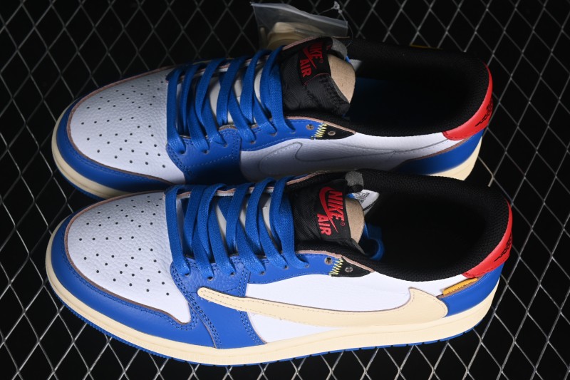 Nike Travis Scott Air Jordan 1 Low OG Retro Basketball Shoes with Reverse Swoosh - DM7866-111
