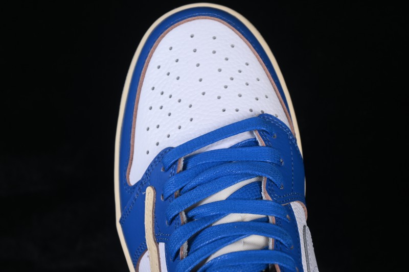 Nike Travis Scott Air Jordan 1 Low OG Retro Basketball Shoes with Reverse Swoosh - DM7866-111