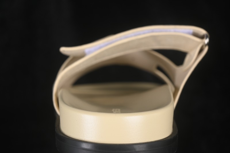Hermes Chypre Flat Slide Sandals in Sand Color - AJE5