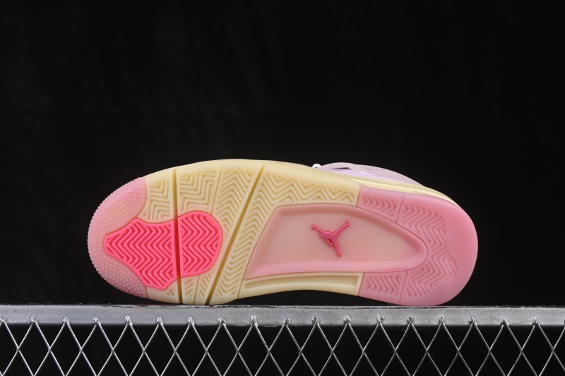 Nike Air Jordan 4 Retro 'Iced Carmine' Denim Basketball Shoes with Soft Pink Upper - IB6716-600