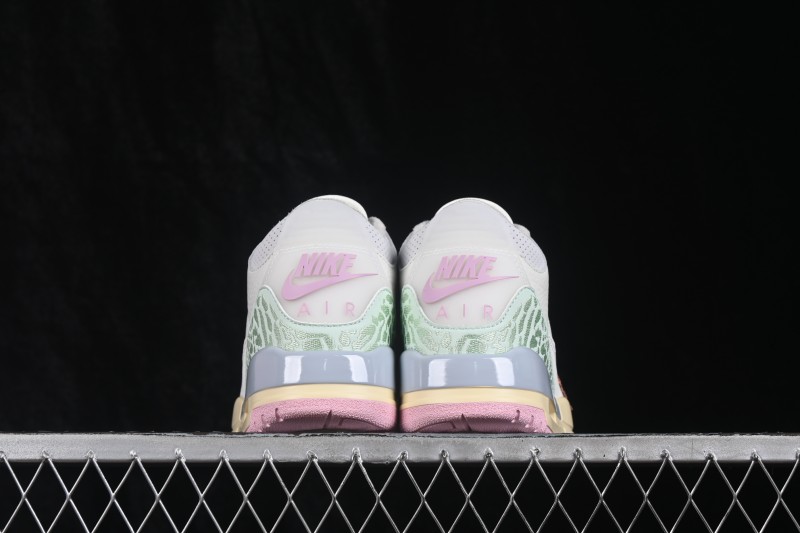 Nike Air Jordan 3 Retro Easter Running Shoes with Pastel Accents and Embroidered Cracks - IF4396-100