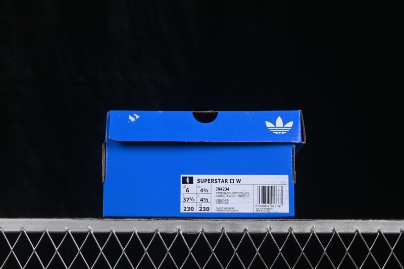 Adidas Originals Superstar II Classic Shell-Toe Casual Sneakers with Iconic Rubber Toe Cap - JR4234