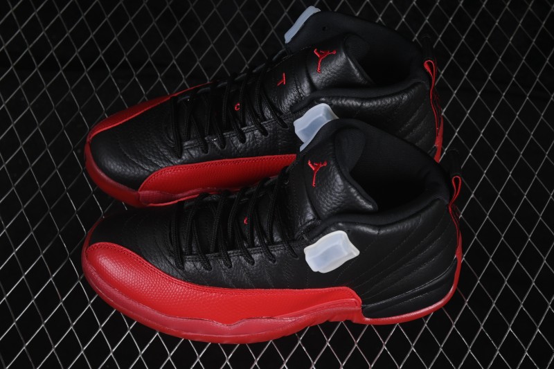Nike Air Jordan 12 Retro Basketball Shoes with Black and Varsity Red Colorway - CT8013-002