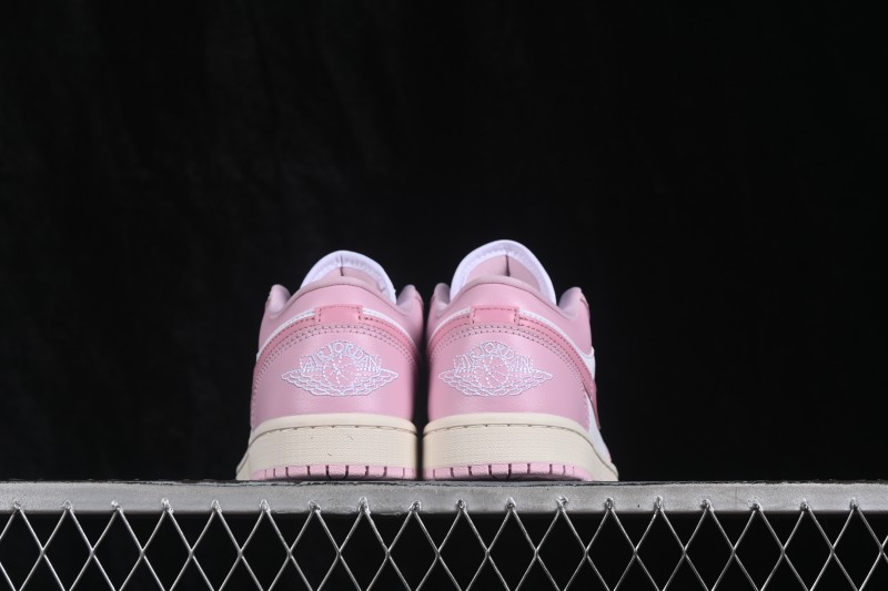 Nike Air Jordan 1 Low Retro Basketball Shoes with Classic White-Pink Colorway - DC0774-607