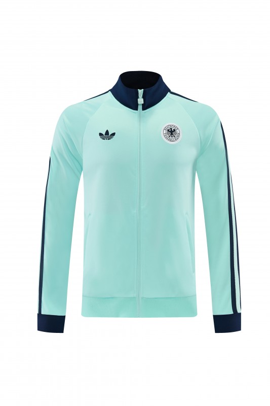 26/27 Germany  Light Green Full Zipper Jacket Tracksuit + Long Pants