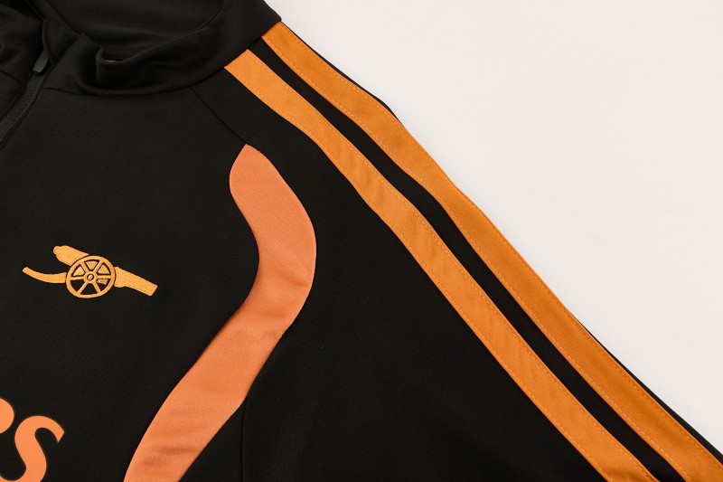26/27 Arsenal Black Half Zipper Jacket Tracksuit + Long Pants