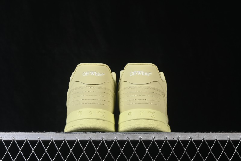 Off-White Out Of Office Low-Top Fashion Sneakers Lemon Green - AJD4