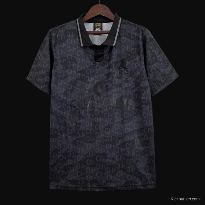 Retro Chelsea 1990 Black Special Black Out Jersey