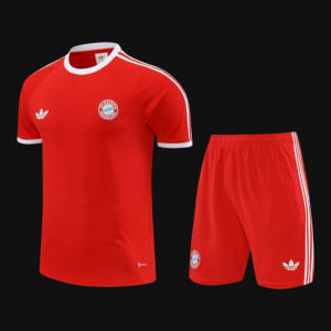 23/24 Bayern Munich Red Cotton Short Sleeve Jersey+Shorts