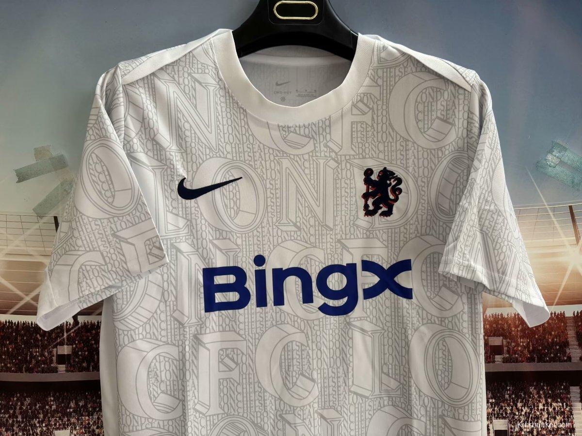 25/26  Chelsea Pre-match Jersey  LONDON Typography Pattern