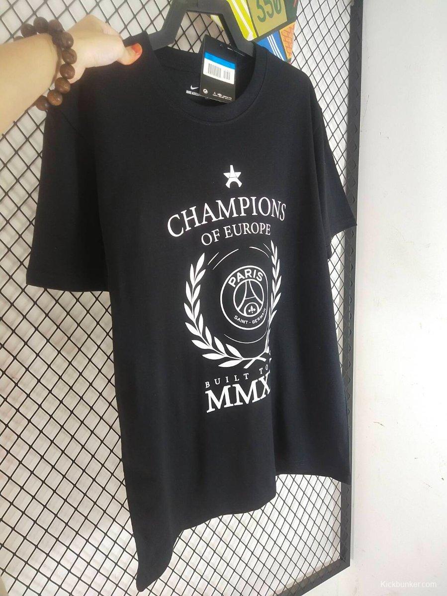 25/26 PSG Black Champion Black T-Shirts