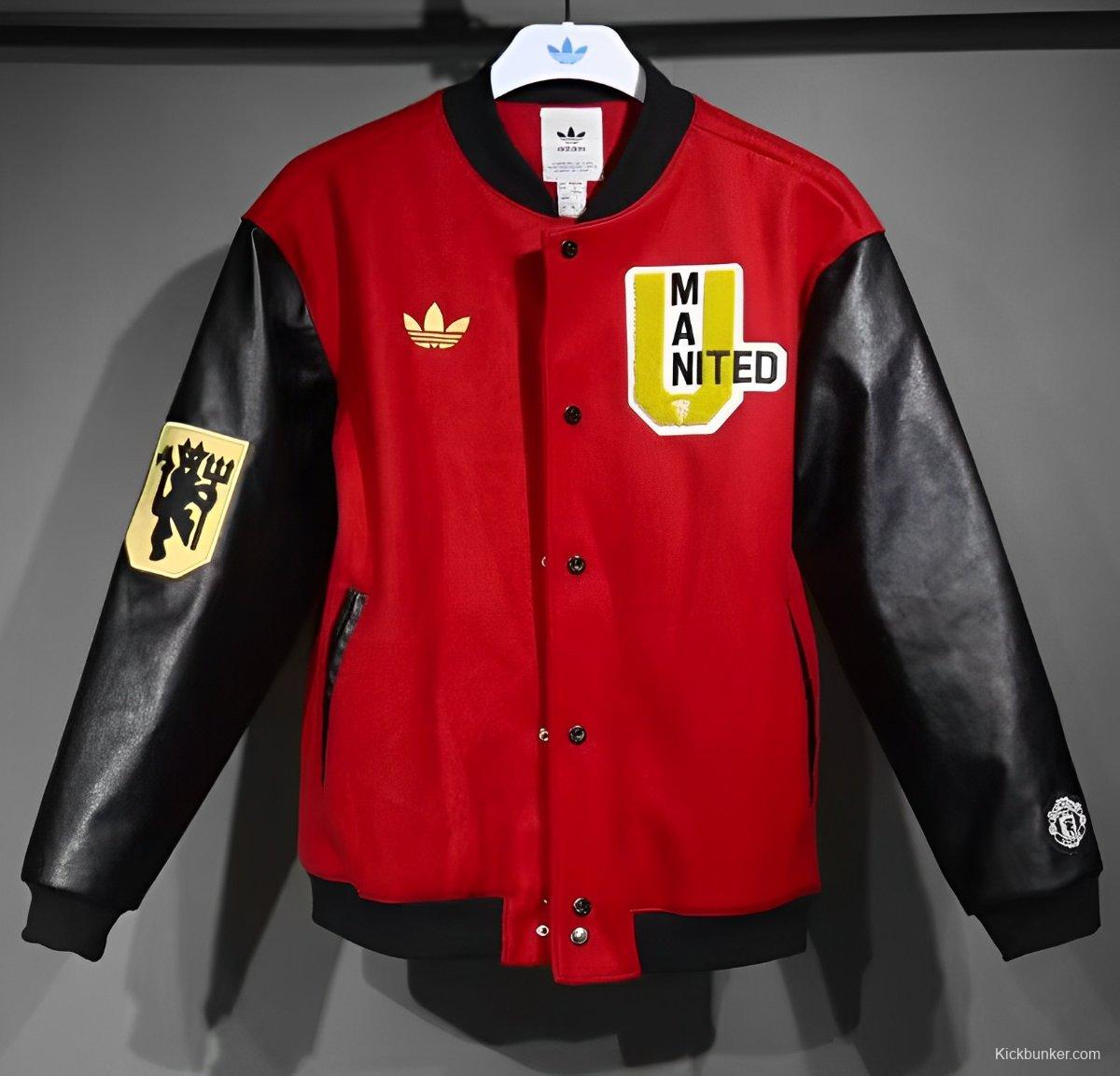 24/25 Manchester United Letterman Red/Black Jacket