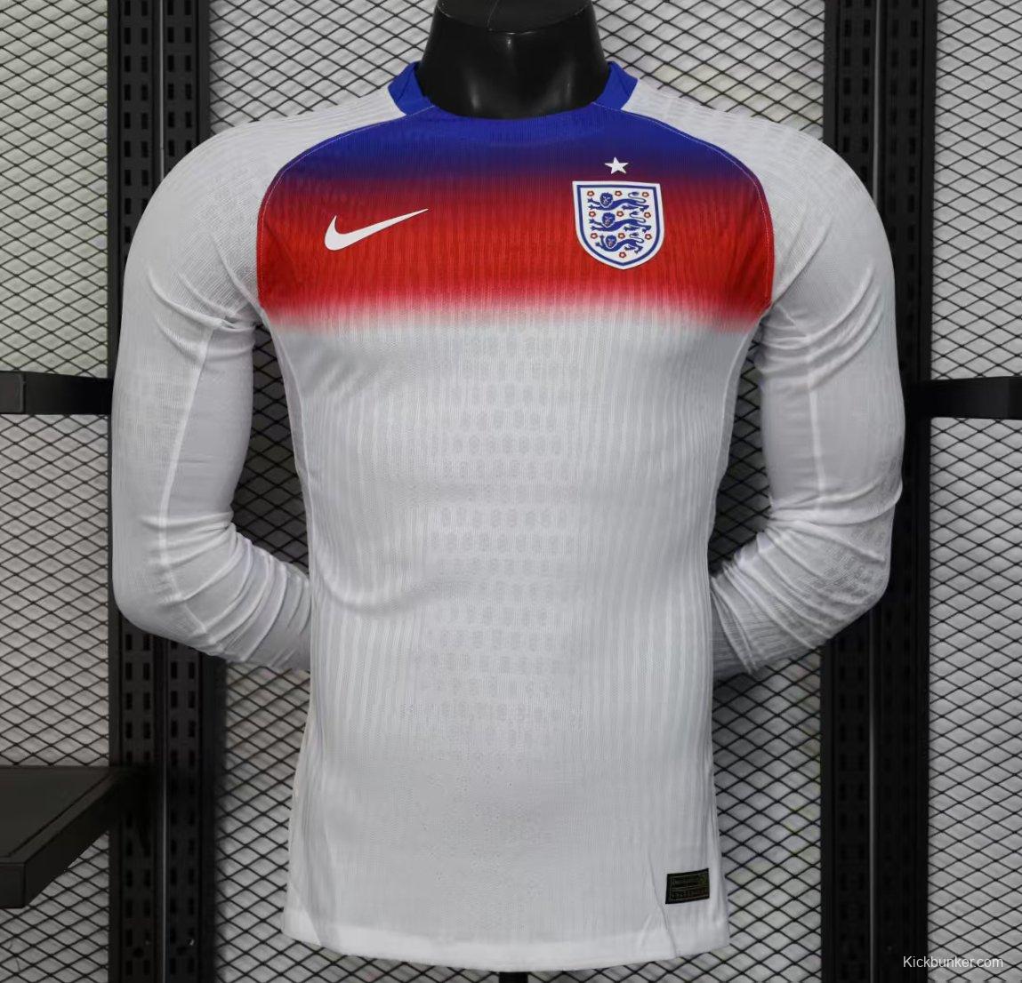 Player Version 2025 England Home Long Sleeve Jersey